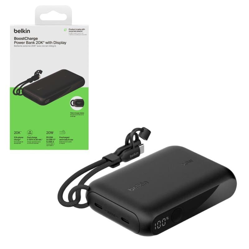 Belkin BoostCharge Power Bank 20K with Display
